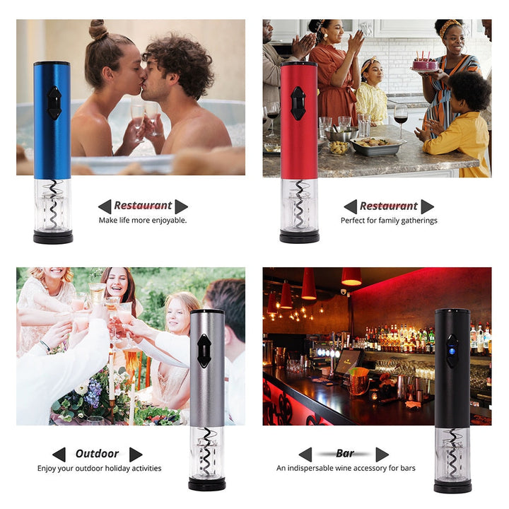 Automatic Electric Wine Bottle Corkscrew Opener with Foil Cutter | Stornfield