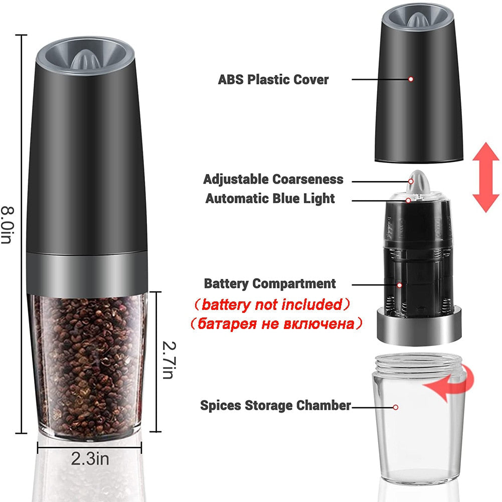 Automatic Spice Grinder Mill Adjustable Grinder with LED Light | Stornfield
