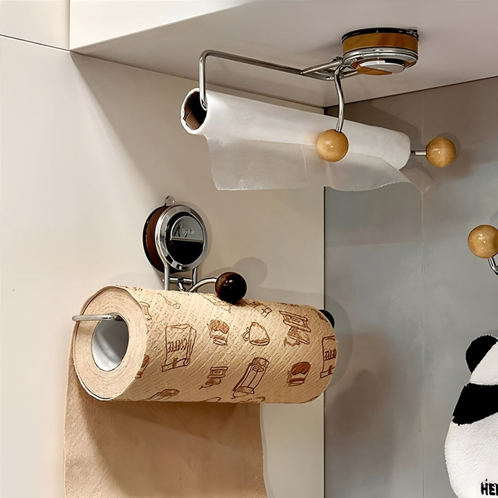 KeukenGrip Roll holder stainless steel paper towel holder with suction cup | Stornfield