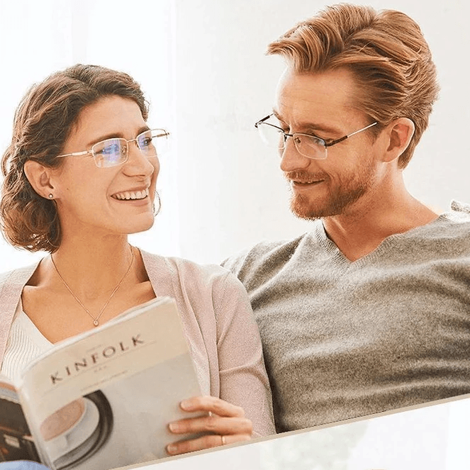 Stornfield | Titanium Progressive Distance and Near Range Dual-Use Reading Glasses
