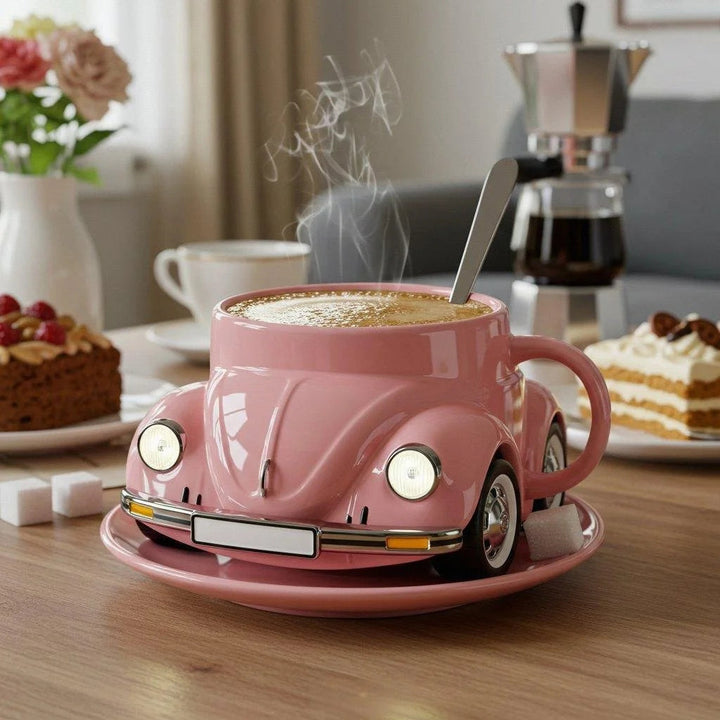 RetroAuto Ceramic Mug – Unique 3D Design for Coffee & Tea | Stornfield