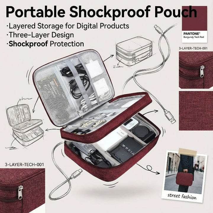 Stornfield Triple Layer Tech Organizer