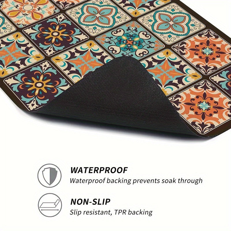 Washing Machine Cover Mat Retro Mosaic | Stornfield