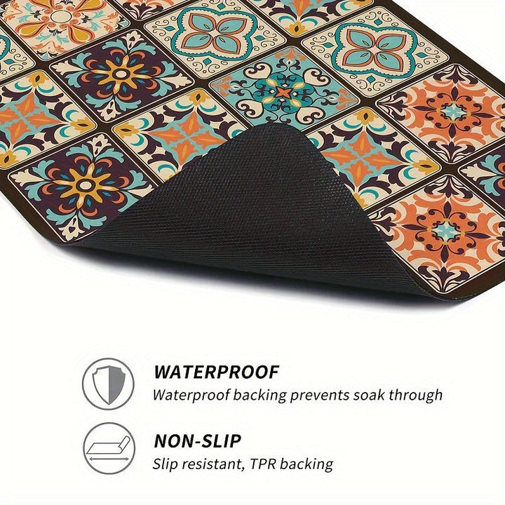 Washing Machine Cover Mat Retro Mosaic | Stornfield