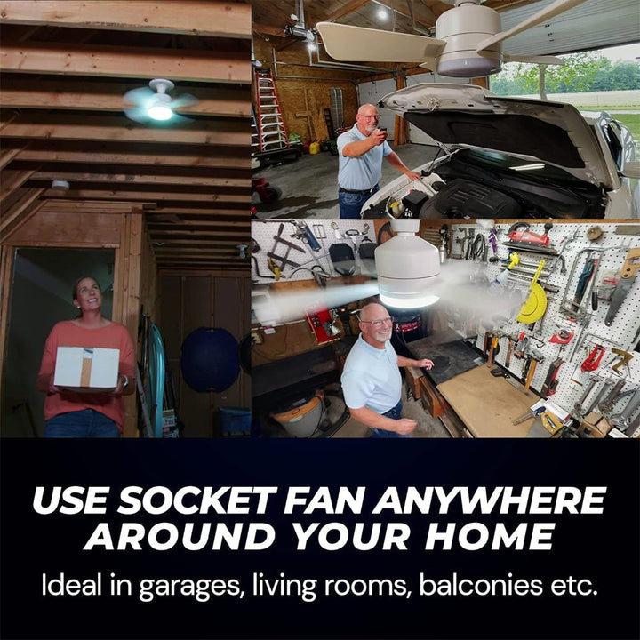 2-in-1 LED Ceiling Fan Light with Remote Control, E27/B22 Base | Stornfield