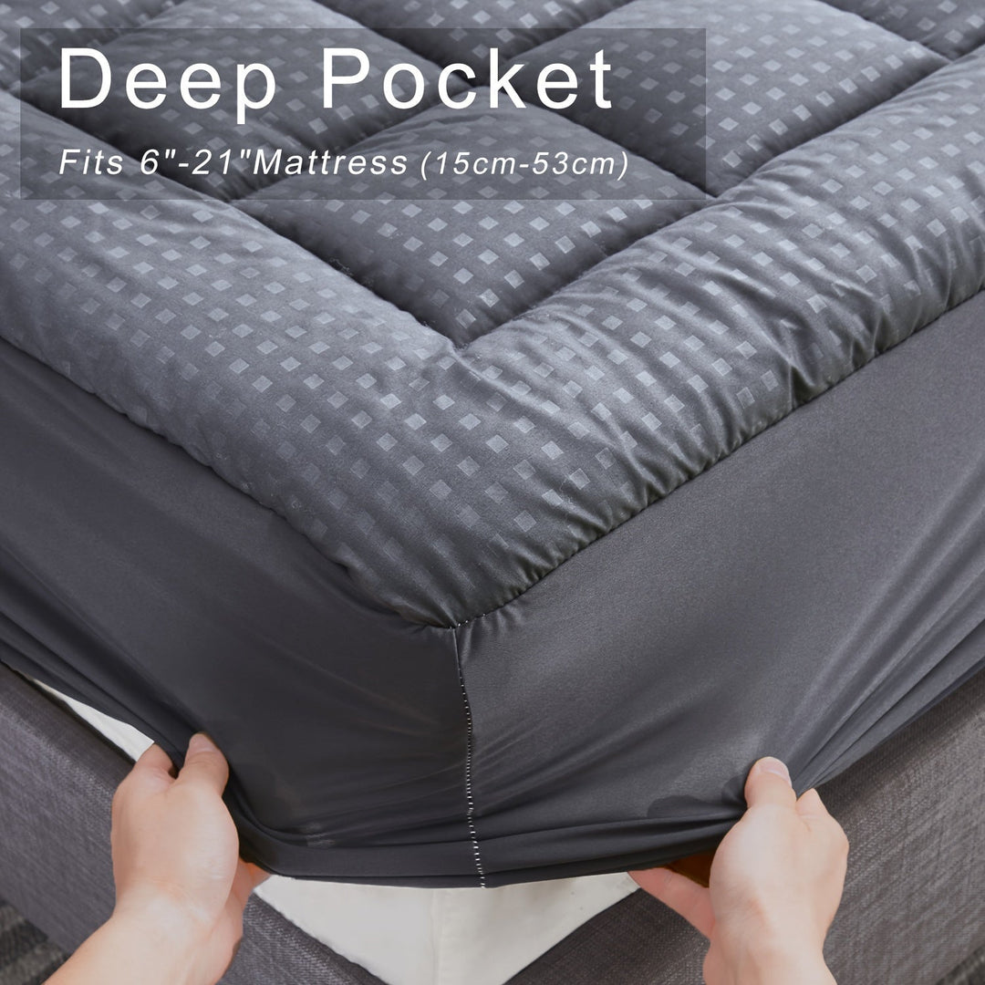 Ultimate Cooling Mattress Pad – Premium Quilted Pillow Top, Luxuriously Fluffy and Ultra-Breathable with Secure 14-18 Deep Pocket Cover – Enhanced Sleep Comfort, 1pc | Stornfield