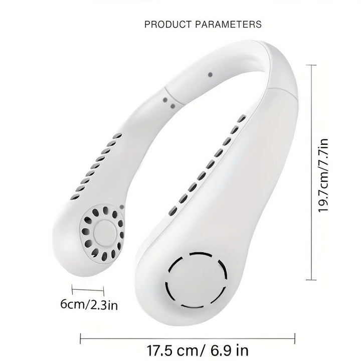 1Pc New Mini Neck Fan Portable Bladeless Hanging Neck Rechargeable Air Cooler 3 Speed Mini Summer Sports Fans | Stornfield