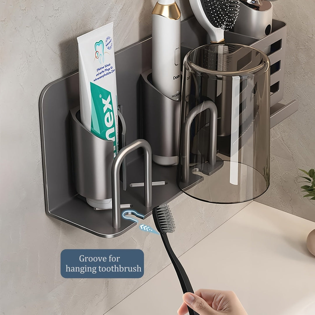 Stornfield | BristleHub Wall-Mounted Electric Toothbrush Holder – Aluminium Bathroom Organiser with Drainage Holes