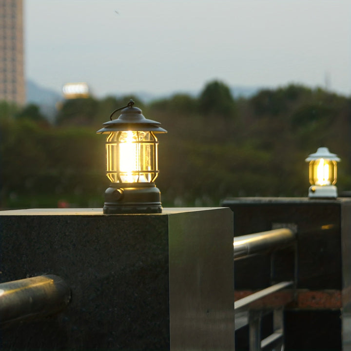 RetroGlow Lamp – Dimmable Rechargeable LED Outdoor Lighting | Stornfield