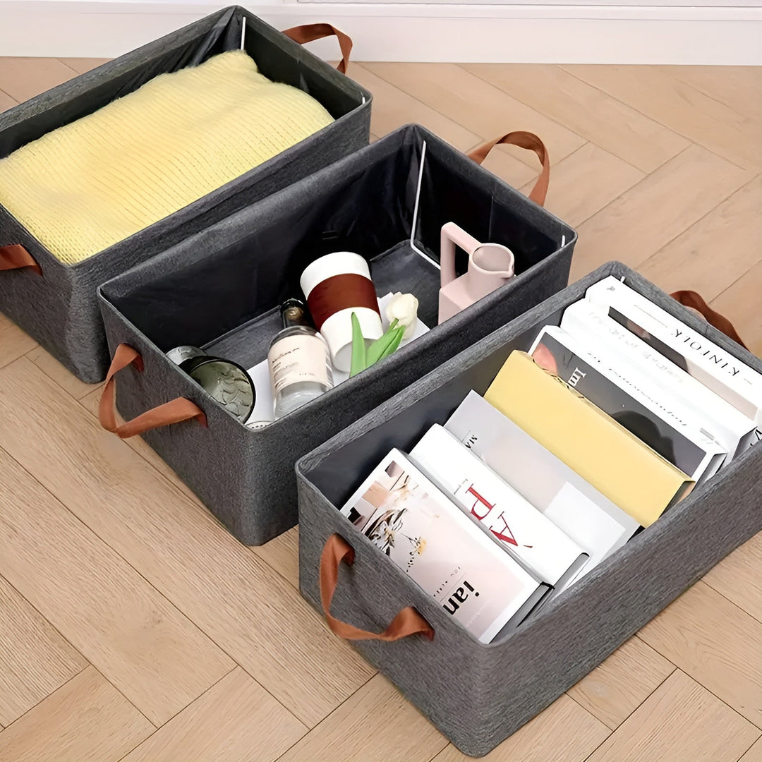 FoldaStornfielde storage baskets – Practical 3-piece set | Ideal for clothes, toys and more | Stornfield