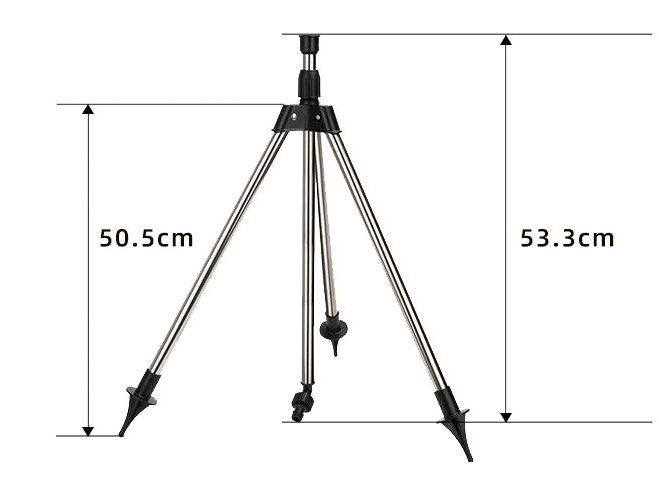 Stornfield | Adjustable 360° Garden Sprinkler on Tripod – Stainless Steel Height-Adjustable Lawn Irrigation System