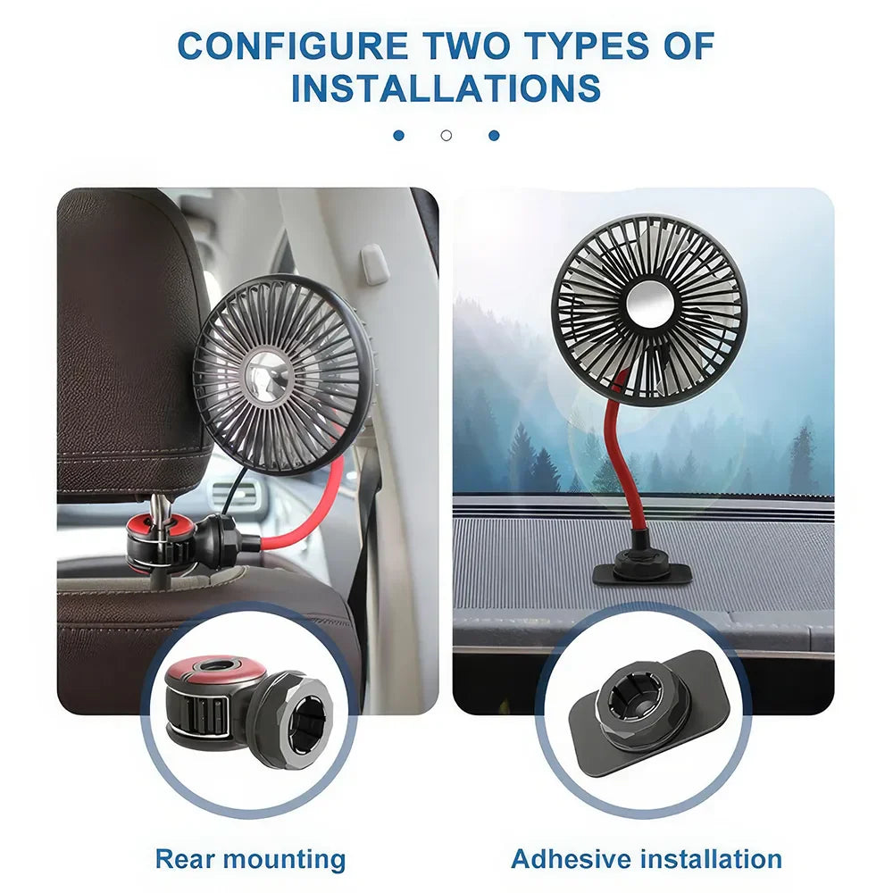 Multidirectional Car Back Seat Fan | Stornfield