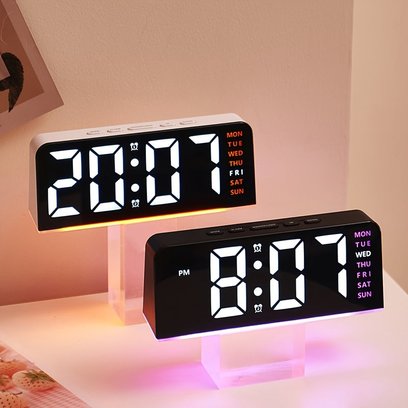 Modern LED All Week Display Night Lamp Alarm Clock | Stornfield