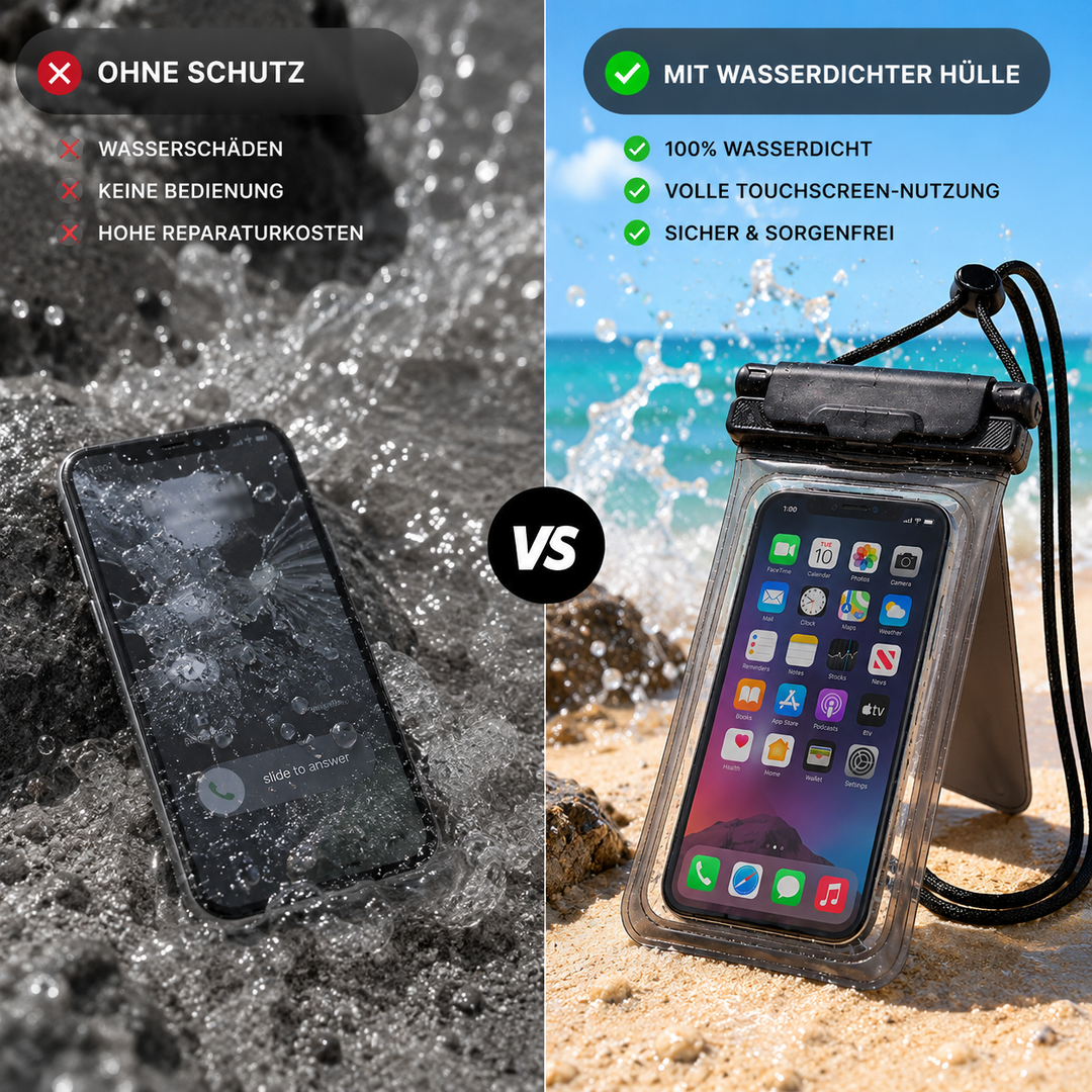 Water-repellent smartphone case with neck strap | Stornfield