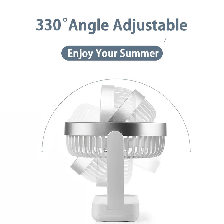 Compact Rechargeable USB Desk Fan for Home, Office, and Outdoors | Stornfield