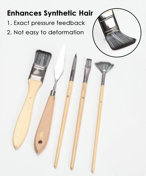 Brush set 24-piece with roll-up case and palette knife | Stornfield