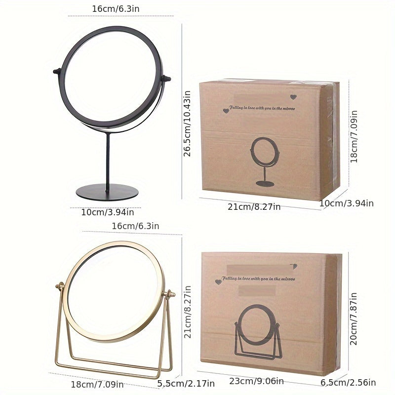 VintageGlow – Adjustable Makeup Mirror with Iron Frame Stornfield