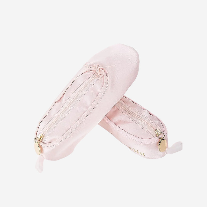 Personalized Pink Ballet Shoe Style Makeup Bag | Stornfield