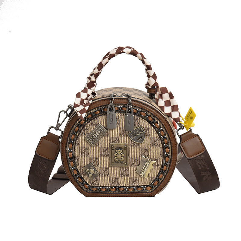 Fashionable Retro Bear Badge Shoulder Bag | Stornfield