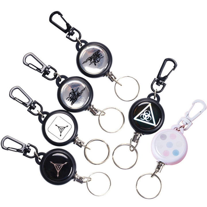 Keychain with retractable wire rope (3 pieces) | Stornfield