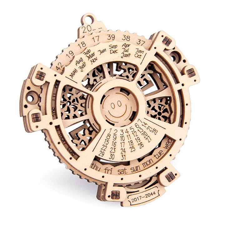 Wooden Mechanical Gear Perpetual Calendar Model Kits | Stornfield