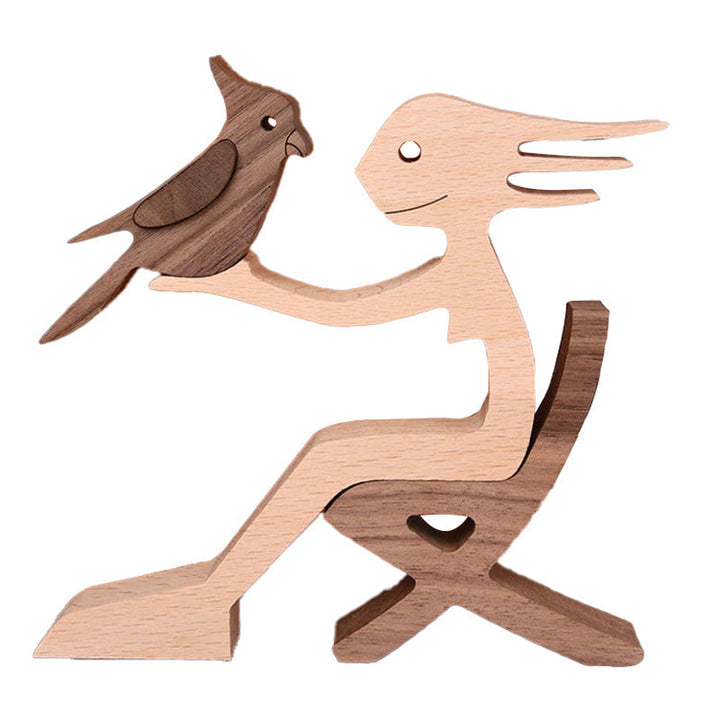 Gift For Pet Lovers - Wood Sculpture Table Ornaments - The Love Between You And Your Fur-Friend | Stornfield