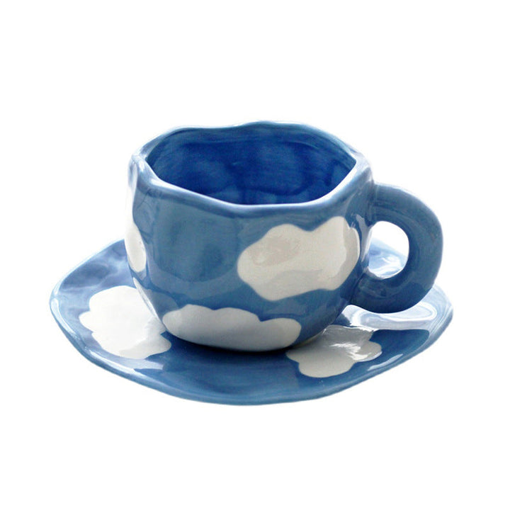 Creative hand-painted coffee cup, ceramic tea cup and saucer set | Stornfield