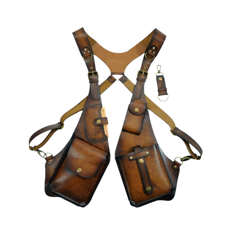 Medieval Steampunk shoulder bag with retro strap | Stornfield
