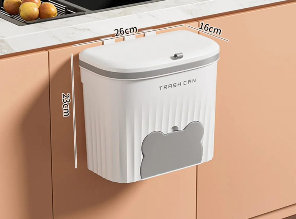 EcoBin Kitchen & Bathroom Wall Trash Can – 8.5L / 12L with Lid Stornfield