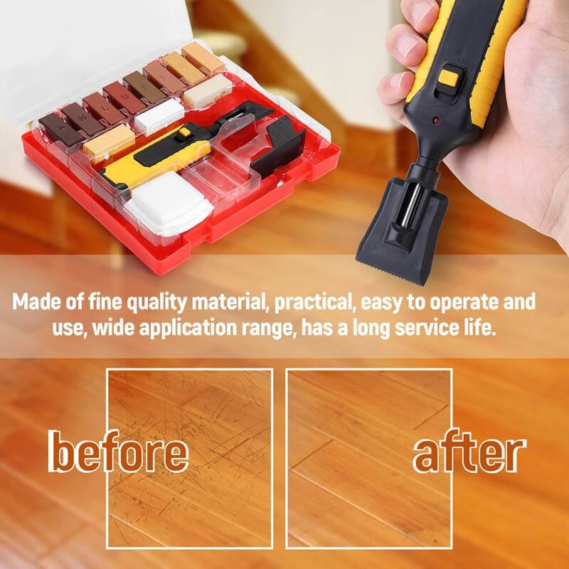 Stornfield | Wood Surface Repair Kit | 11 Wax Blocks & Heat Pen | Furniture, Floors & Cabinets