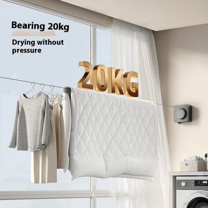 Telescopic stainless steel wall-mounted clothesline | Stornfield