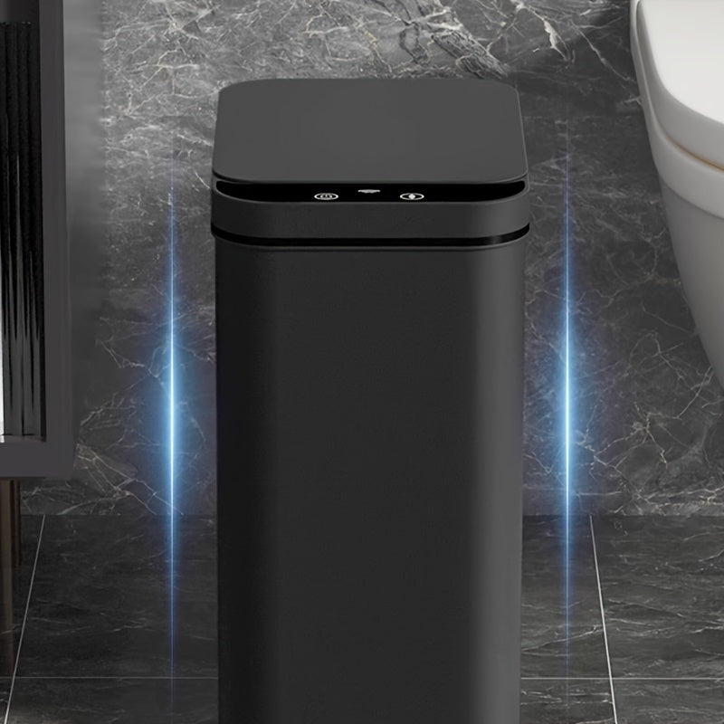 Set of 2 Smart Sensor Trash Bins – Touchless and Compact (Black) | Stornfield