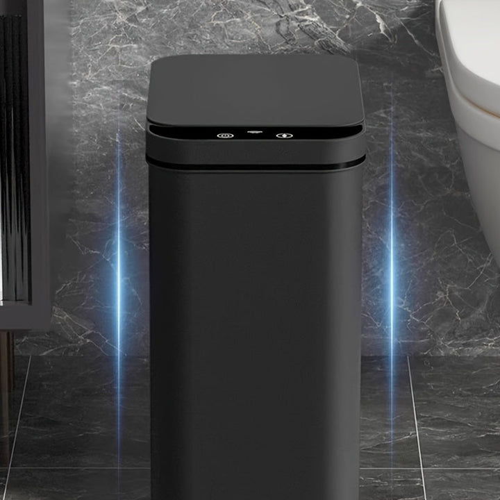Set of 2 Smart Sensor Trash Bins – Touchless and Compact (Black) | Stornfield