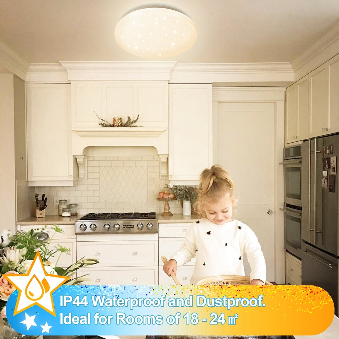 24W LED Ceiling Light Dimmable with Starry Sky Effect | Stornfield