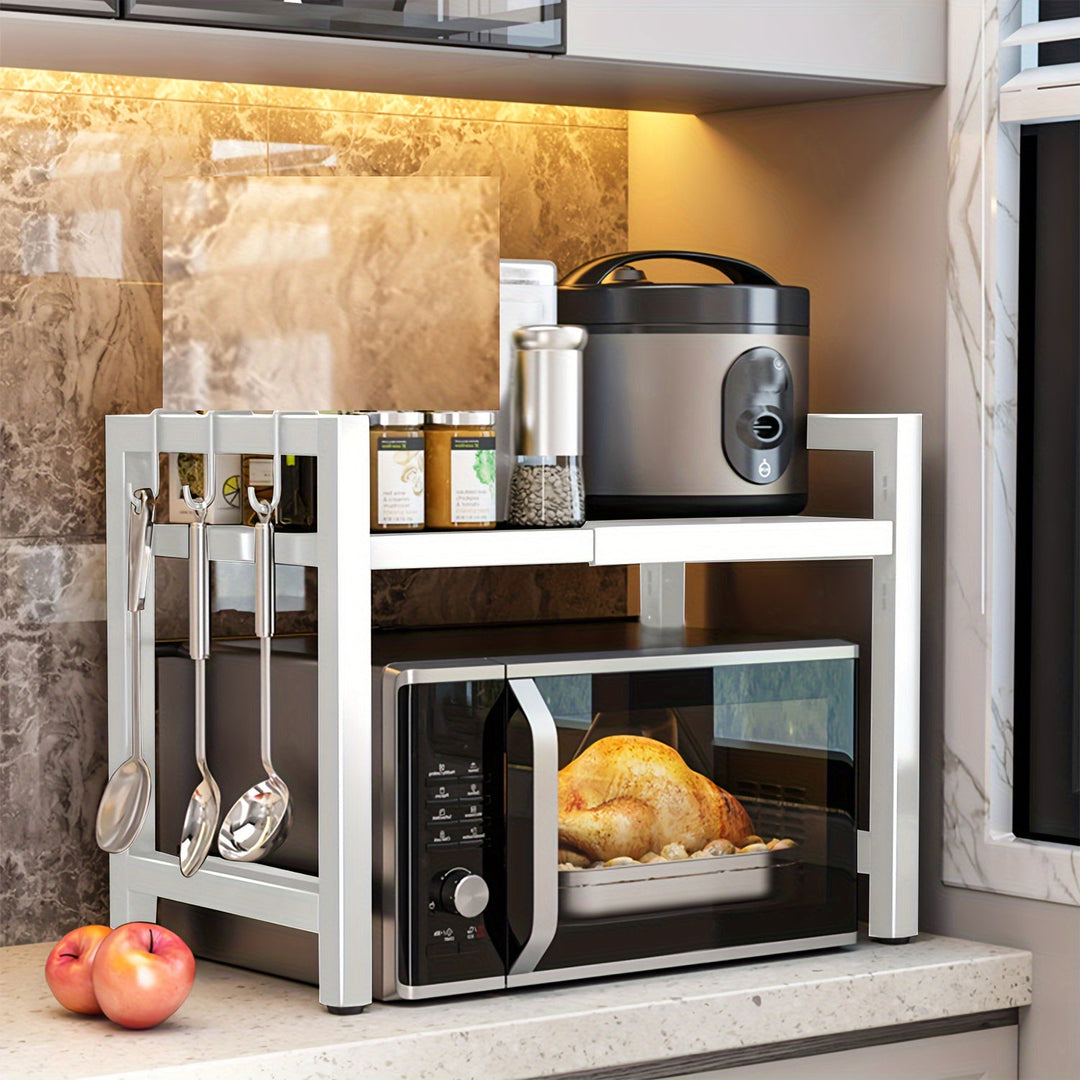 Expandable Microwave Shelf 2 Levels | Stornfield