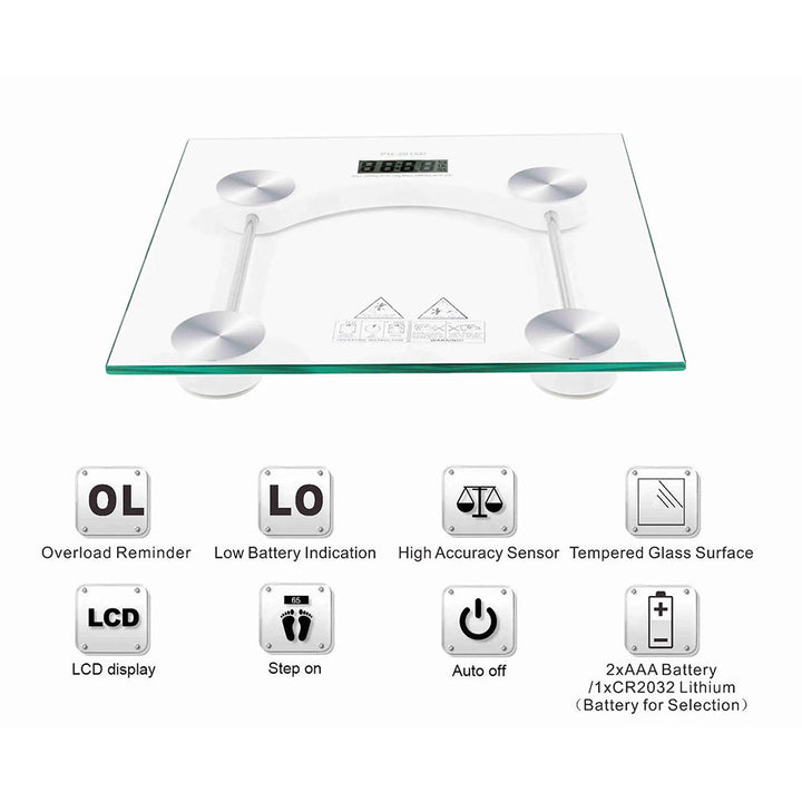 Personal scale (180 kg) with transparent glass platform | Stornfield