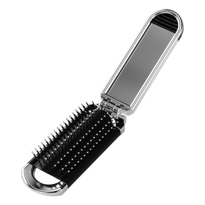 Stornfield | Flex Mirror Travel Hair Brush | Foldable & Compact | Convenient Hair Styling On the Go