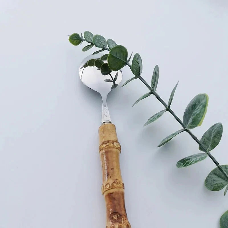 Stornfield | Stainless Steel Cutlery Set with Bamboo Handle