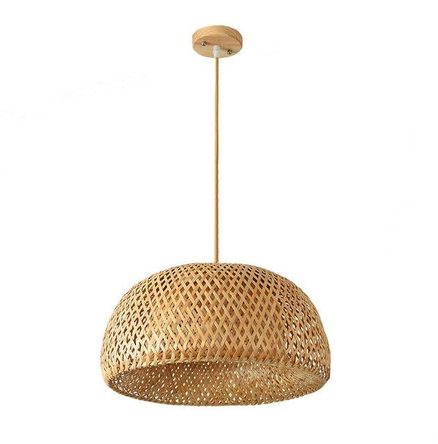 Stornfield | Bamboo Hanging Ceiling Light C | Handmade Wooden and Rattan Lighting for Home Decor