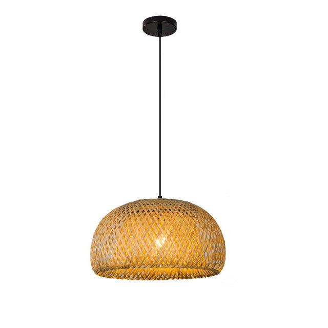 Stornfield | Bamboo Hanging Ceiling Light C | Handmade Wooden and Rattan Lighting for Home Decor