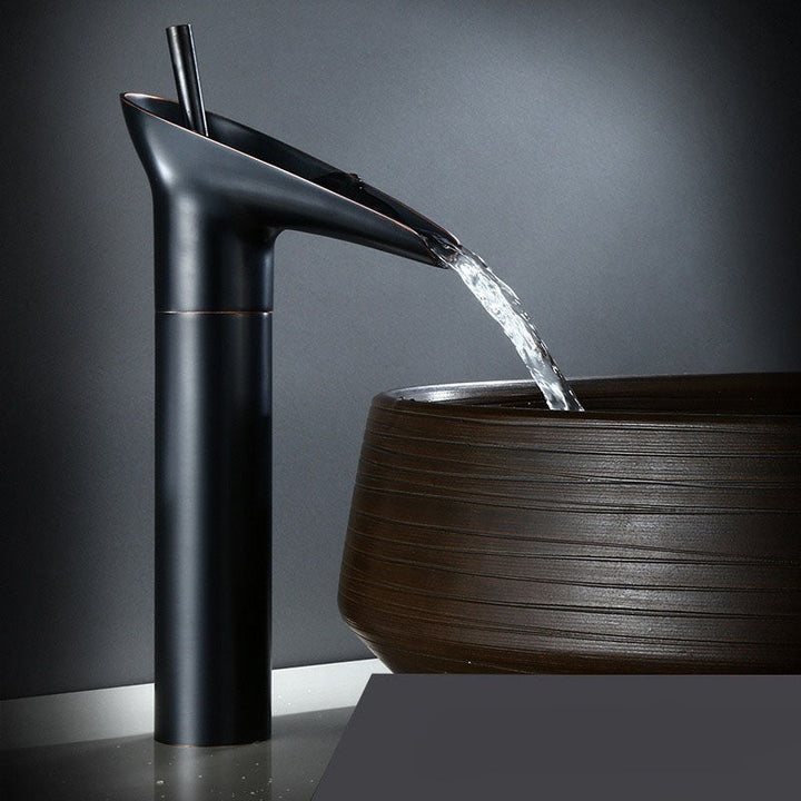 Luxurious Brass Waterfall Sink Faucet for Opulent Bathroom Sinks | Stornfield