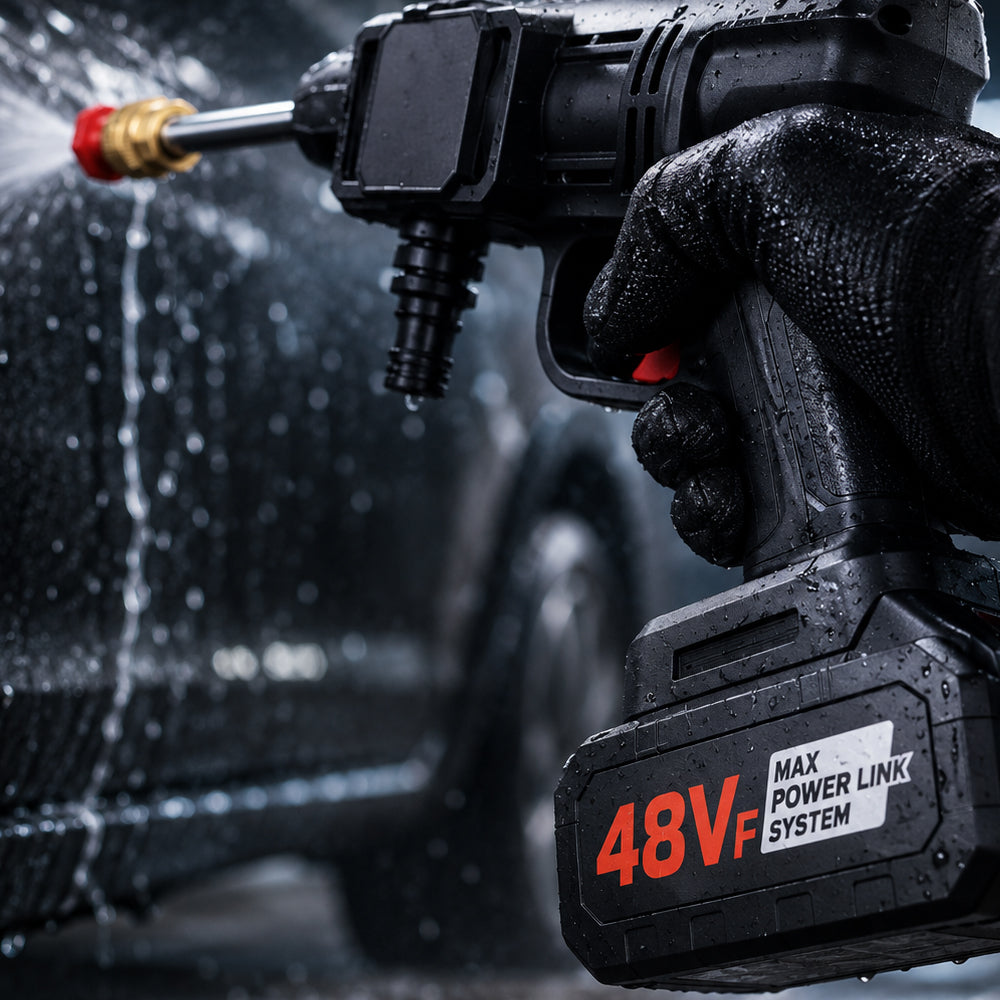 Battery for pressure washer, pole pruner and leaf blower | Stornfield