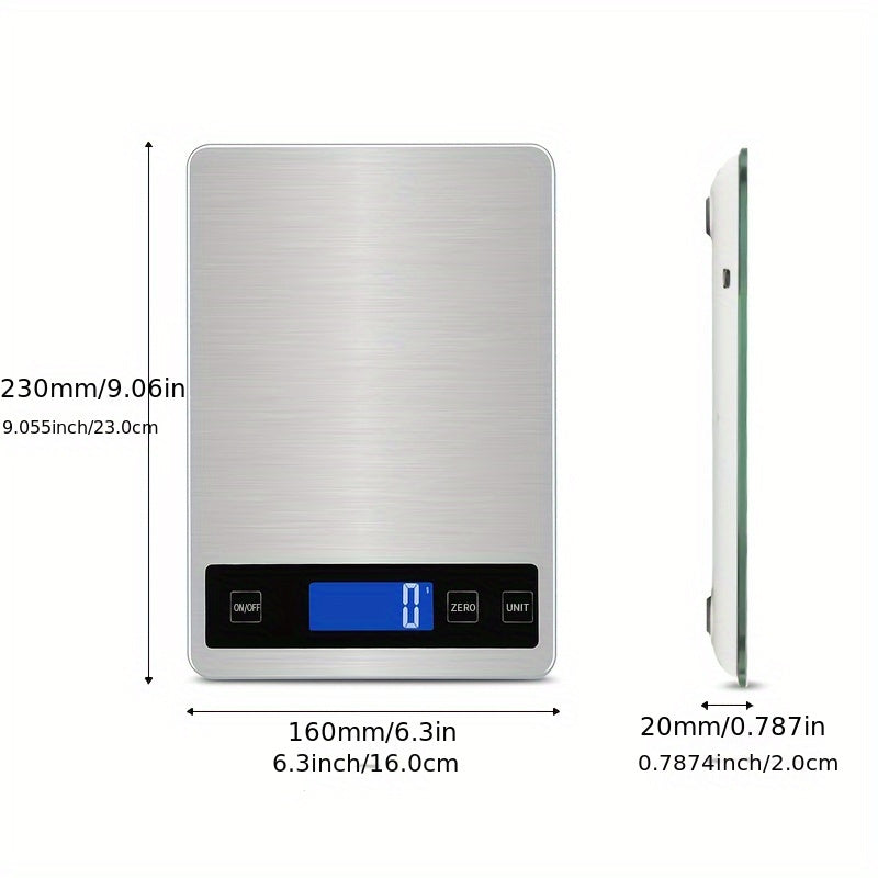 Digital kitchen scale 15 kg USB rechargeable | Stornfield