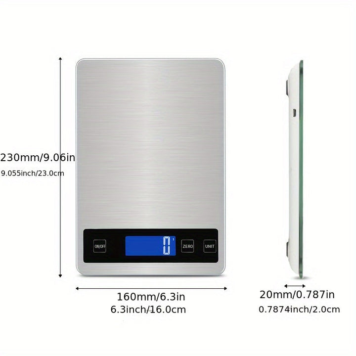 Digital kitchen scale 15 kg USB rechargeable | Stornfield