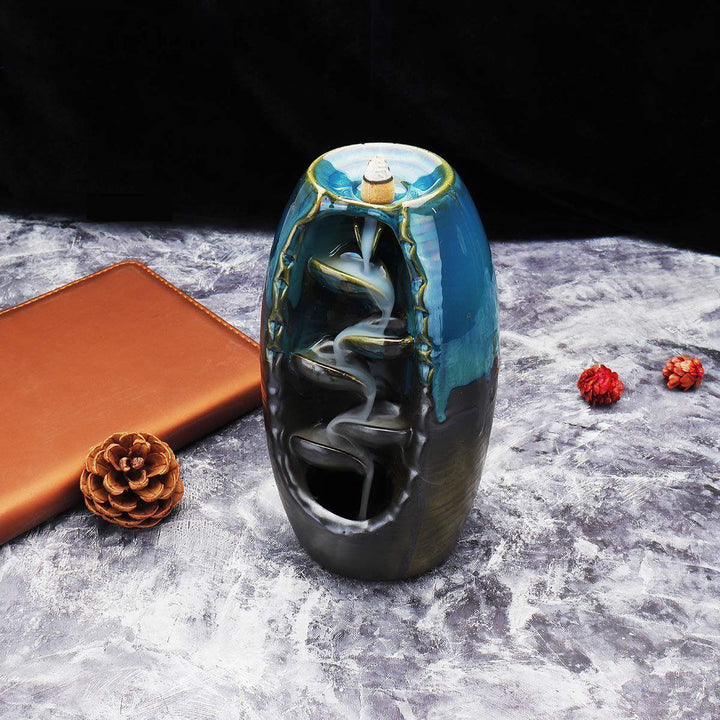 Stornfield | ZenFlow - Handcrafted Incense Holder with Mesmerizing Waterfall Smoke Effect