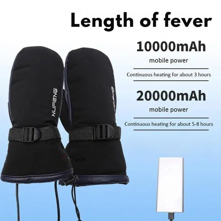 Stornfield | Electric Heating Gloves | Dual-Sided, 10,000 mAh USB Rechargeable | Waterproof Skiing & Motorcycle