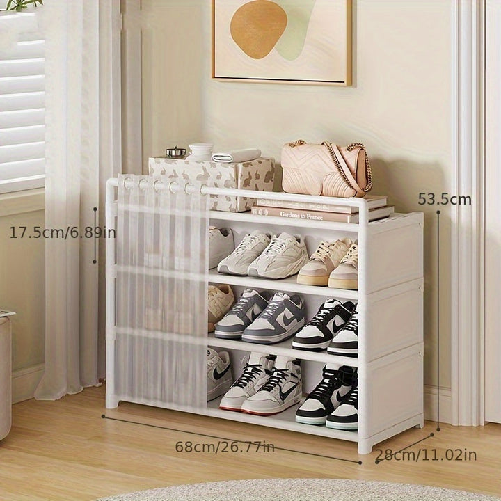 Foldable shoe rack with dust protection 4–7 levels | Stornfield