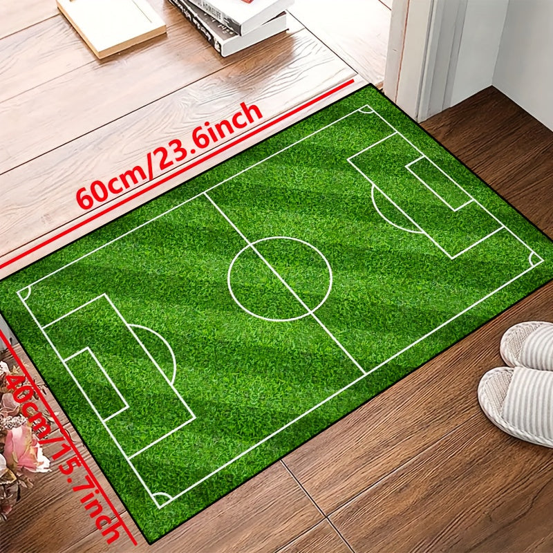 Stornfield | Football Field Pattern Rug - Non-Slip Washable Living Room Rugs for Living Room, Bedroom, Garden, or Playroom