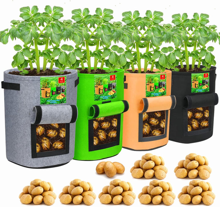Stornfield | 5/7/10/15 Gallon Potato Planting Growing Thickened Nonwoven Plant Fabric Pot Nursery Bags for Home Gardening