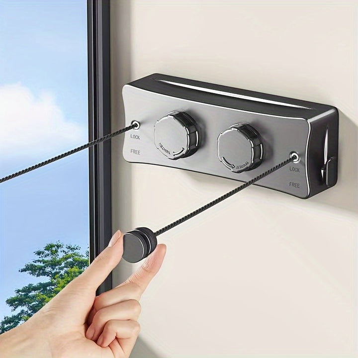 Retractable clothesline stainless steel 5.1 m double line | Stornfield